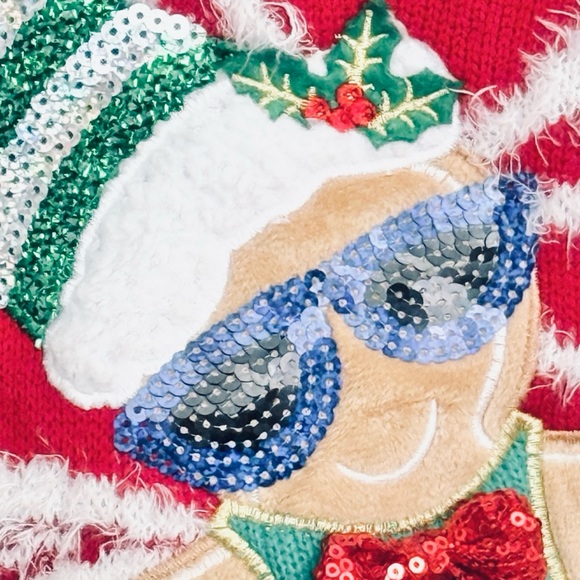 Christmas Sweater Vest Embellished Gingerbread Man - Picture 5 of 5